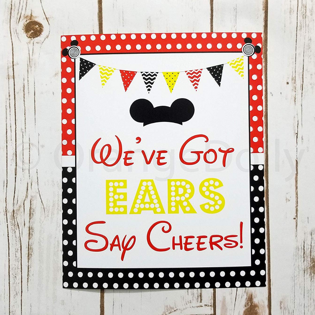 Mickey Mouse Party Sign. Party decorations. banners. Cartoon Character. Children's birthday | OrangeDolly