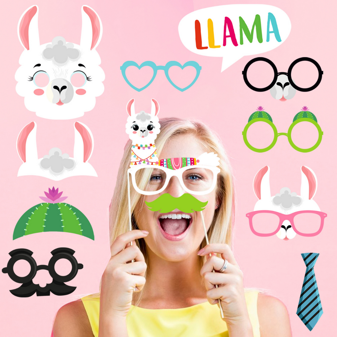 Llama Happy Birthday Banner — Süße Partydekoration Mit Alpaka & Kaktus-Motiven, 15-teiliges Wimpel-Set