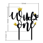 Cake Topper. wild one. where the wild things are. crown. Black Gold and Glitter. Party decoration | OrangeDolly 